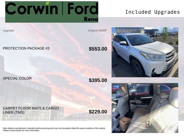 Used 2018 Toyota Highlander XLE w/ Protection Package #3 AWD/4WD image 3