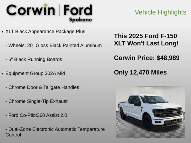 Certified 2025 Ford F150 XLT w/ Equipment Group 302A MID image 12