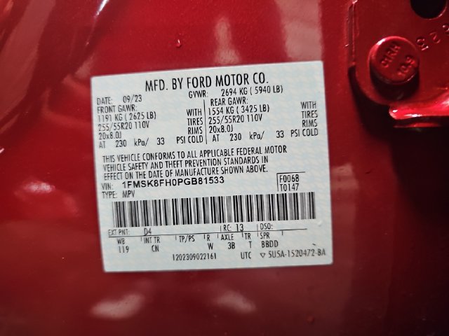Certified 2023 Ford Explorer Limited w/ Equipment Group 301A AWD/4WD image 35