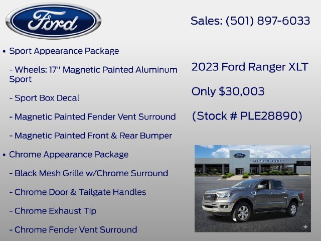 Certified 2023 Ford Ranger XLT w/ Equipment Group 301A Mid RWD image 13