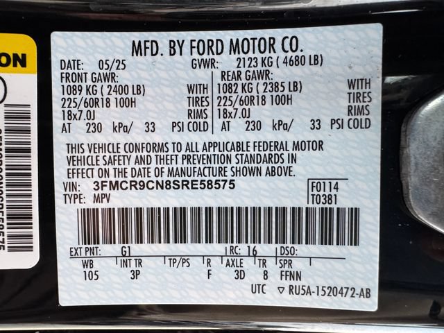 Certified 2025 Ford Bronco Sport Outer Banks w/ Outer Banks Tech Package+ AWD/4WD image 29
