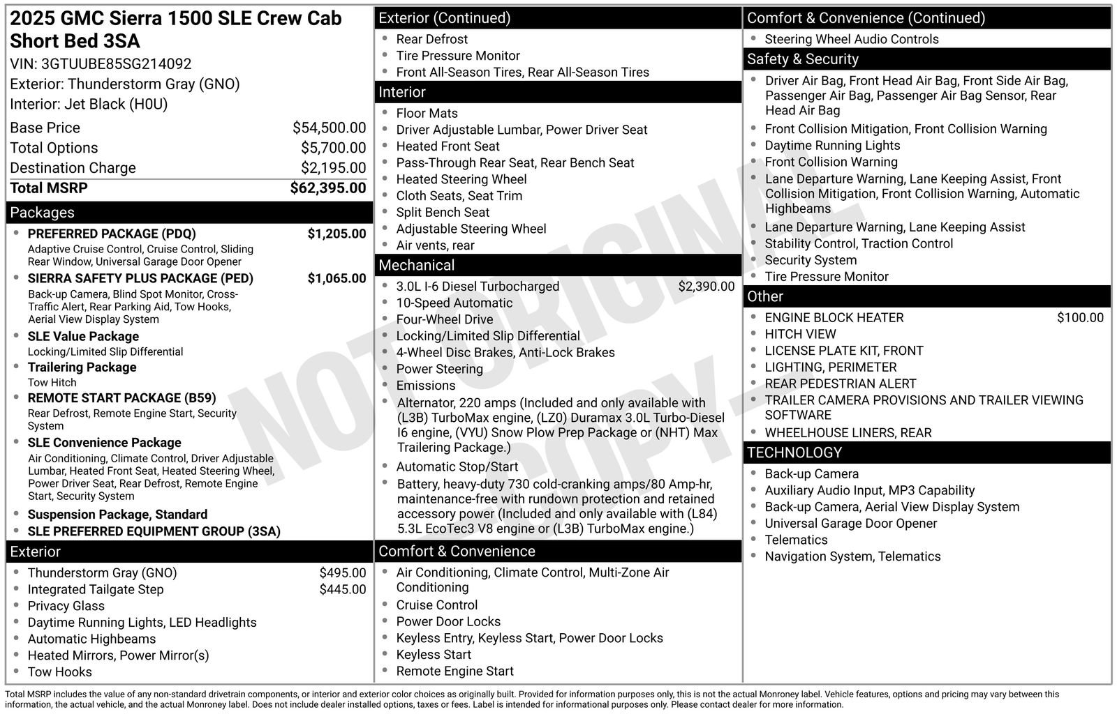 Used 2025 GMC Sierra 1500 SLE w/ Preferred Package AWD/4WD image 33