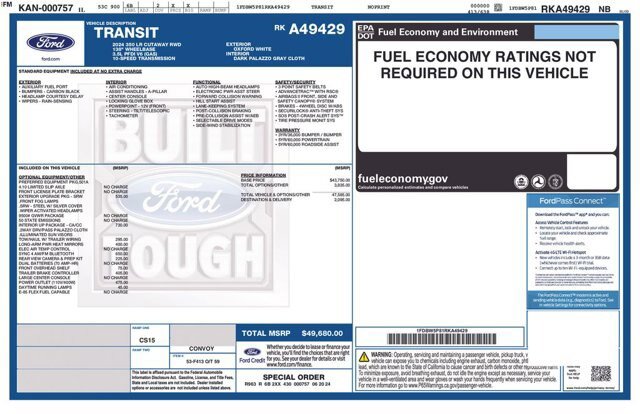 Certified 2024 Ford Transit 350 w/ Interior Upgrade Package RWD image 29