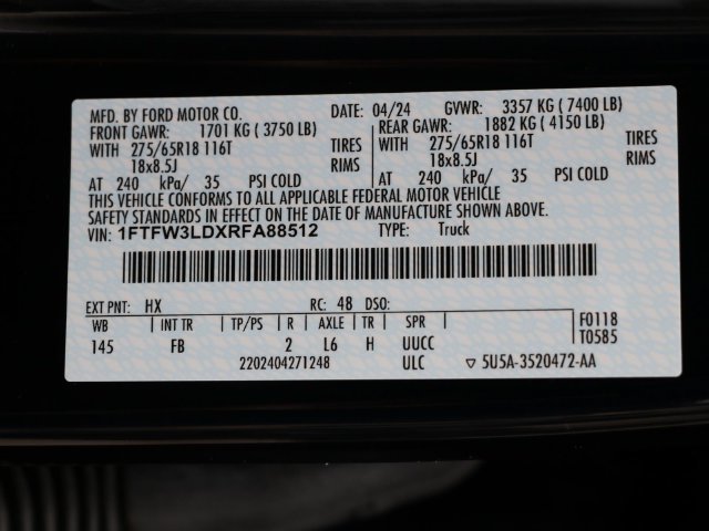 Certified 2024 Ford F150 XLT w/ Equipment Group 302A MID AWD/4WD image 32