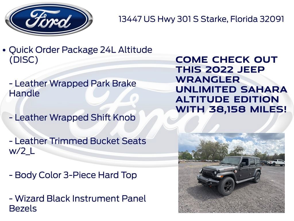 Used 2022 Jeep Wrangler Unlimited Sahara AWD/4WD image 20