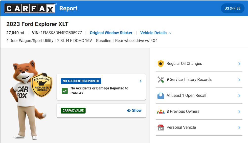 Certified 2023 Ford Explorer XLT w/ Equipment Group 202A AWD/4WD image 2