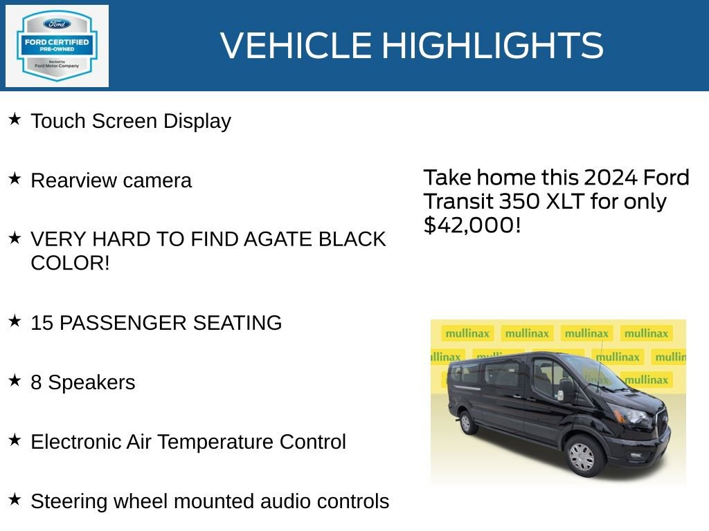 Certified 2024 Ford Transit 350 XLT RWD image 21