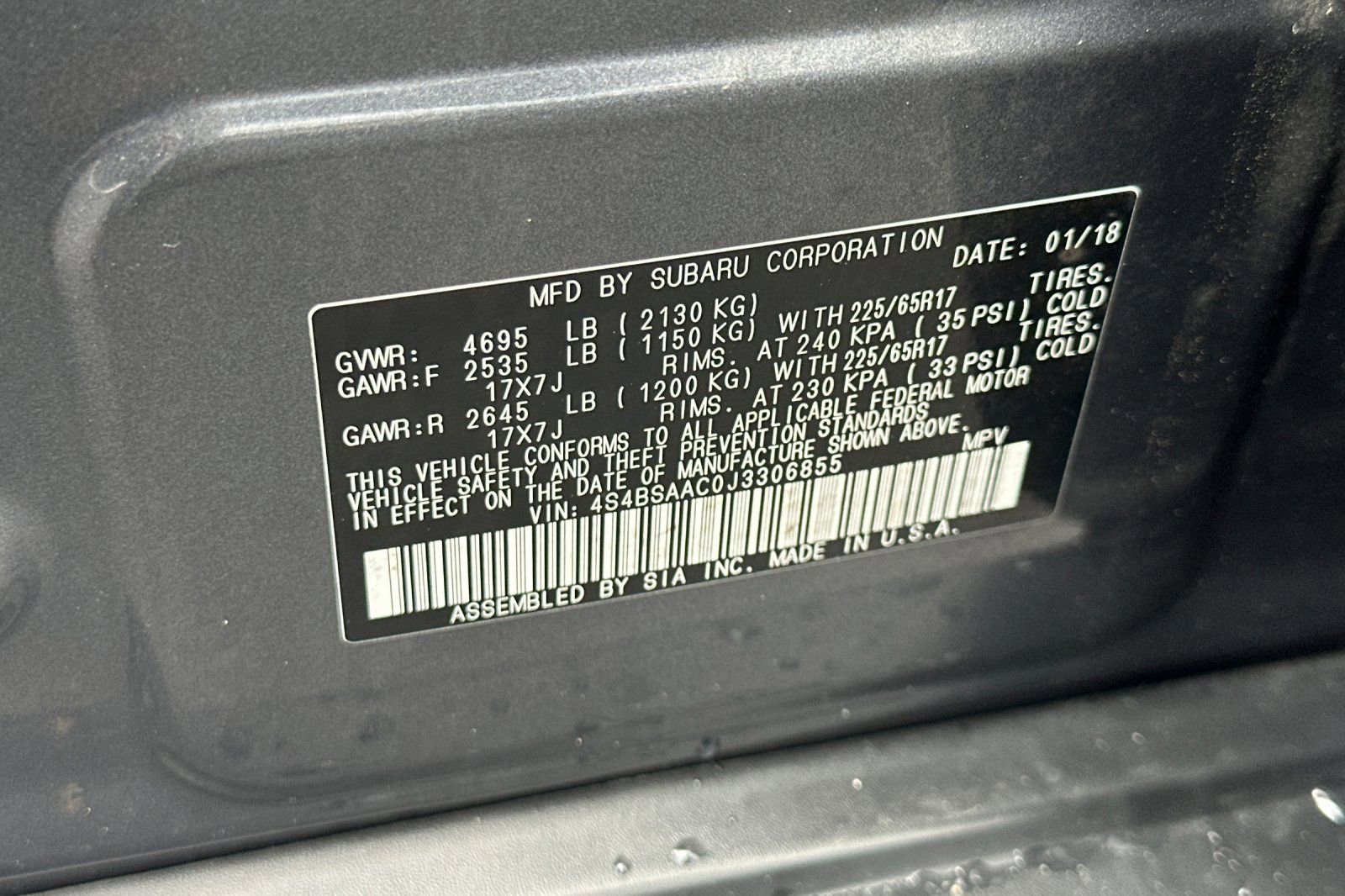 Used 2018 Subaru Outback 2.5i AWD/4WD image 28