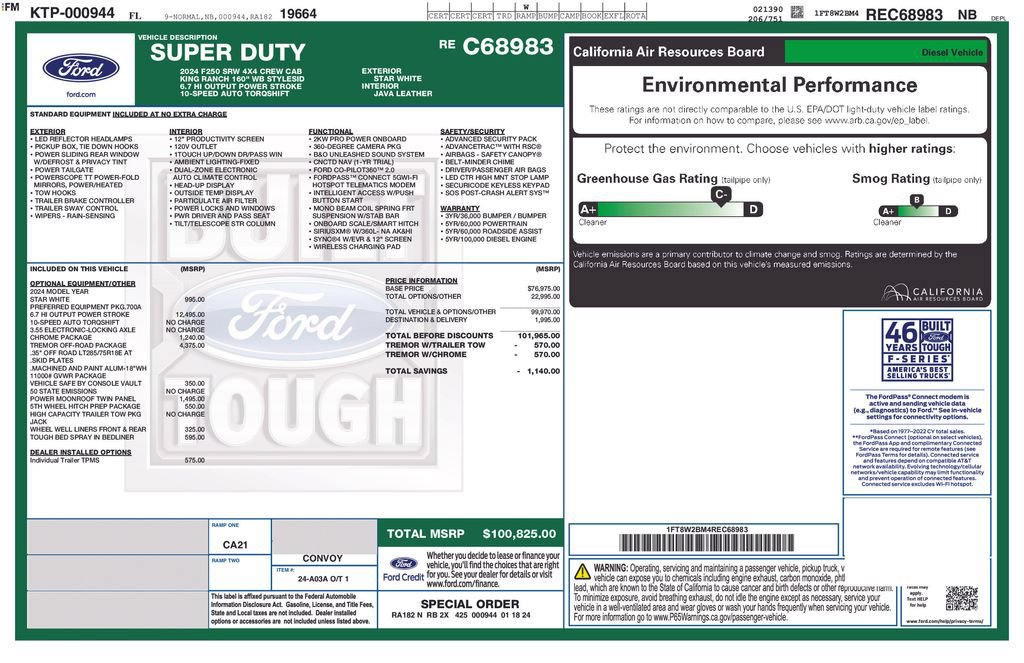 Certified 2024 Ford F250 King Ranch w/ Tremor Off-Road Package AWD/4WD image 9