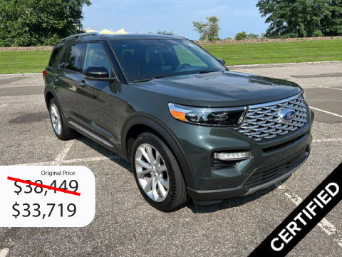 Certified 2023 Ford Explorer Platinum w/ Technology Package