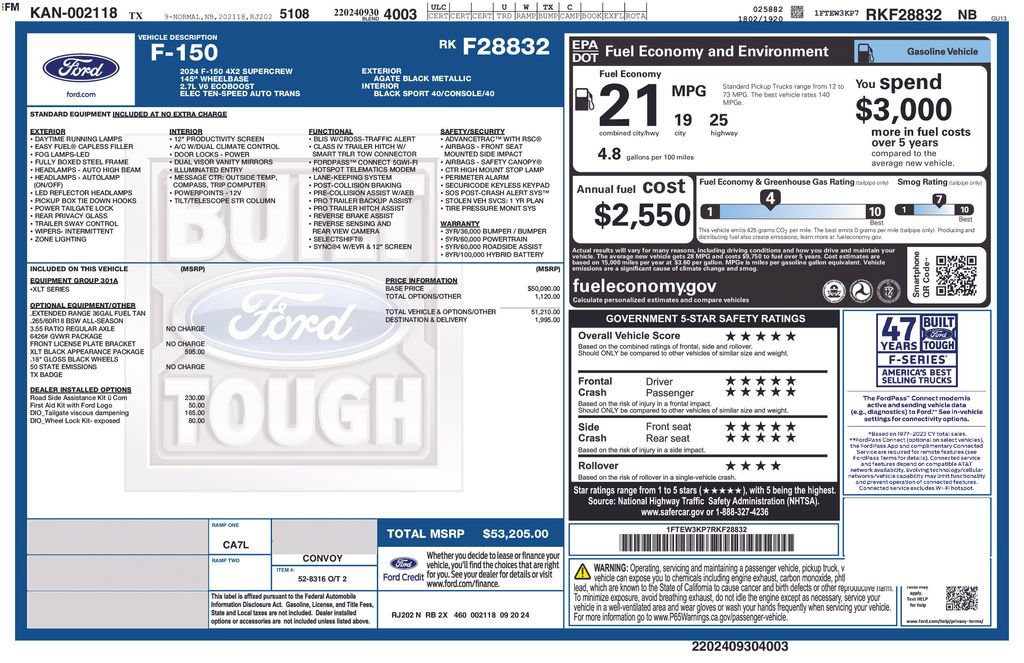 Certified 2024 Ford F150 XLT w/ XLT Black Appearance Package RWD image 27