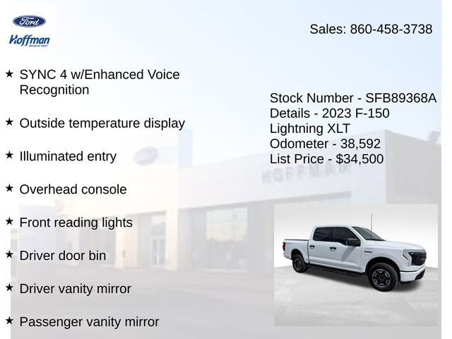 Certified 2023 Ford F150 Lightning XLT AWD/4WD image 30