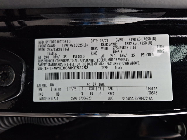 Certified 2021 Ford F150 Lariat w/ Equipment Group 502A High image 28