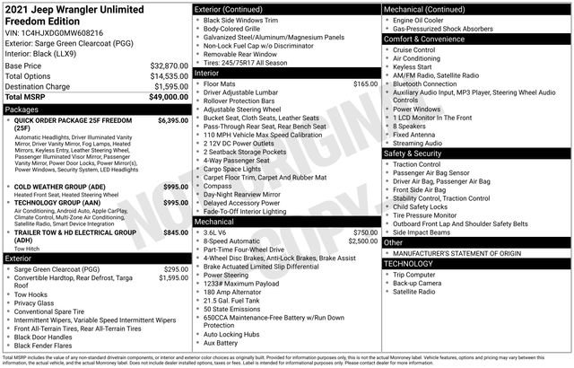 Used 2021 Jeep Wrangler Unlimited Sport image 22