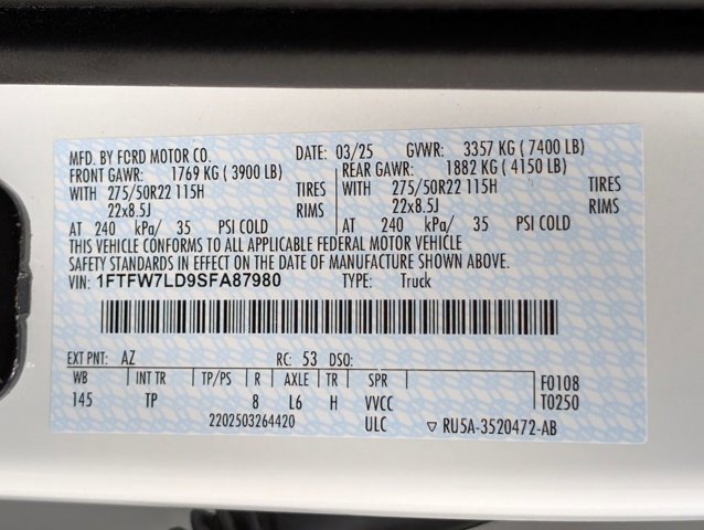 Certified 2025 Ford F150 Platinum w/ Equipment Group 703A Plus AWD/4WD image 31