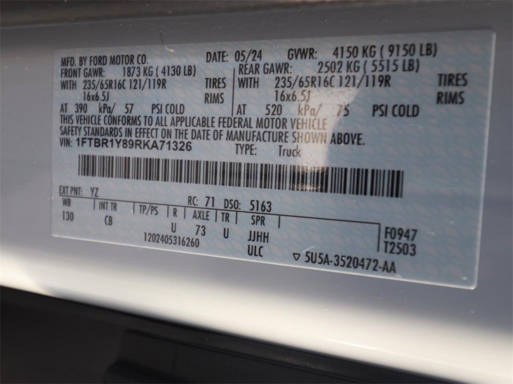 Certified 2024 Ford Transit 250 Base w/ Exterior Upgrade Package image 23