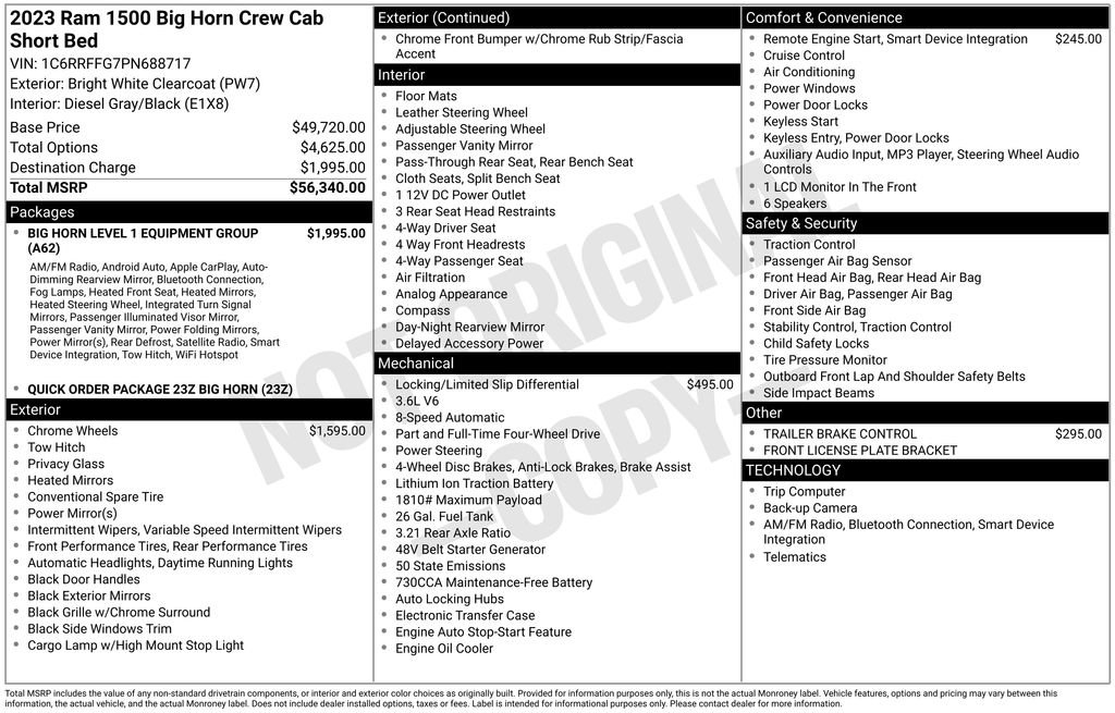 Used 2023 RAM 1500 Big Horn AWD/4WD image 33