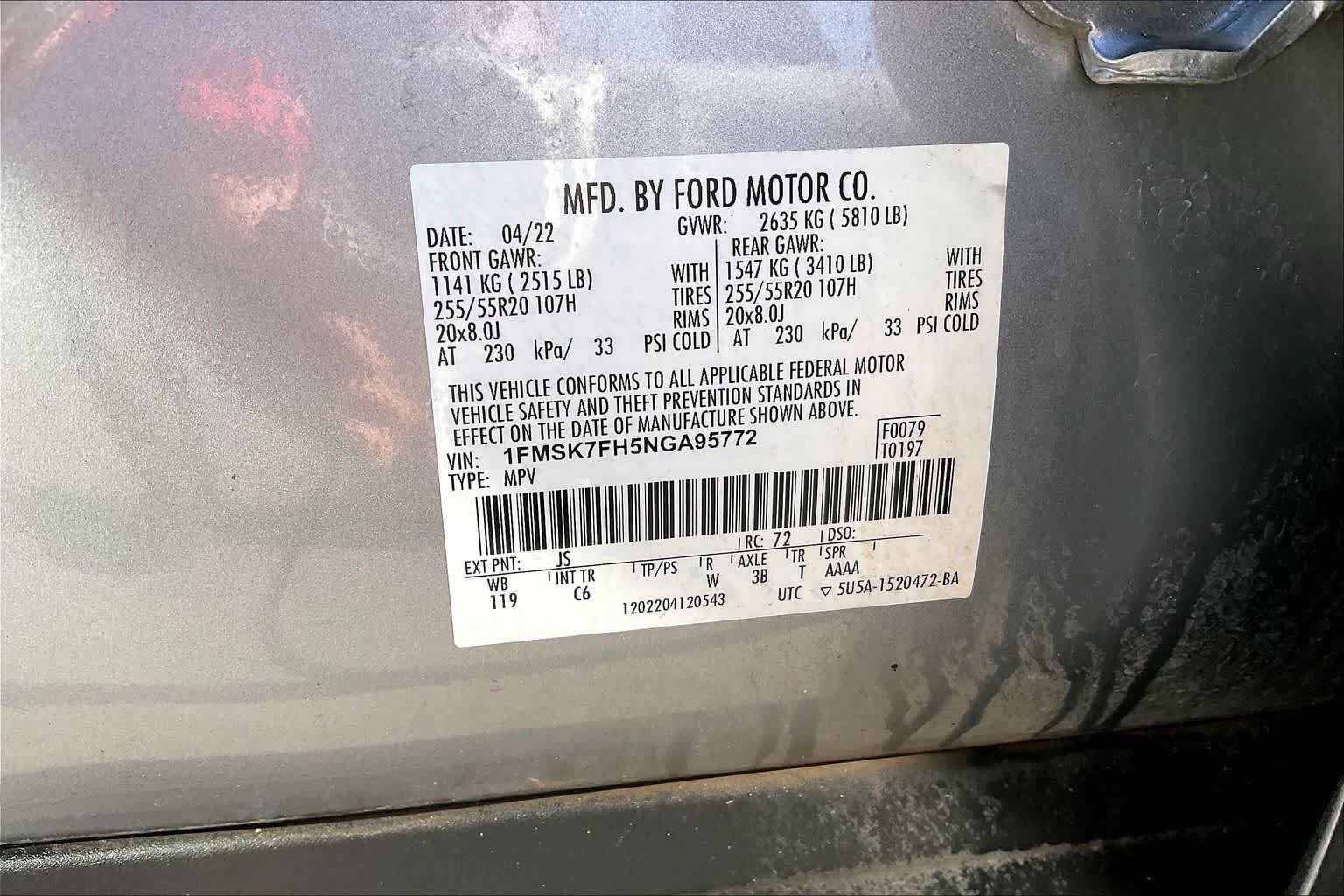 Certified 2022 Ford Explorer Limited w/ Equipment Group 301A RWD image 20