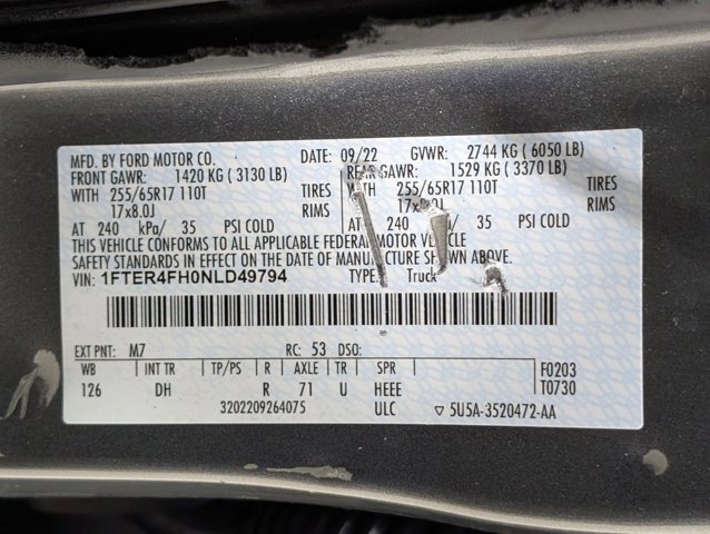 Certified 2022 Ford Ranger Lariat w/ Equipment Group 501A High AWD/4WD image 23