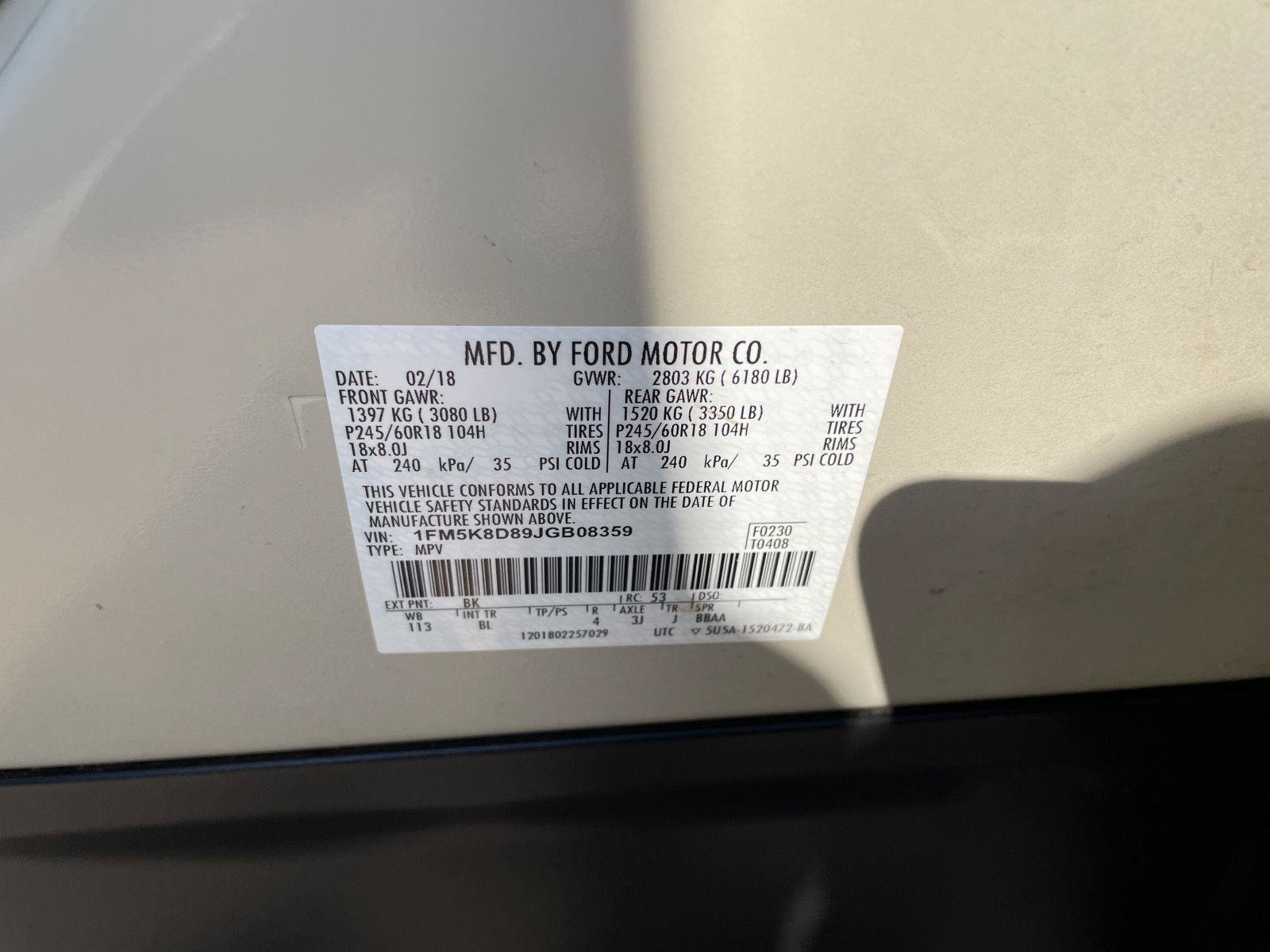 Certified 2018 Ford Explorer XLT w/ Equipment Group 202A AWD/4WD image 34