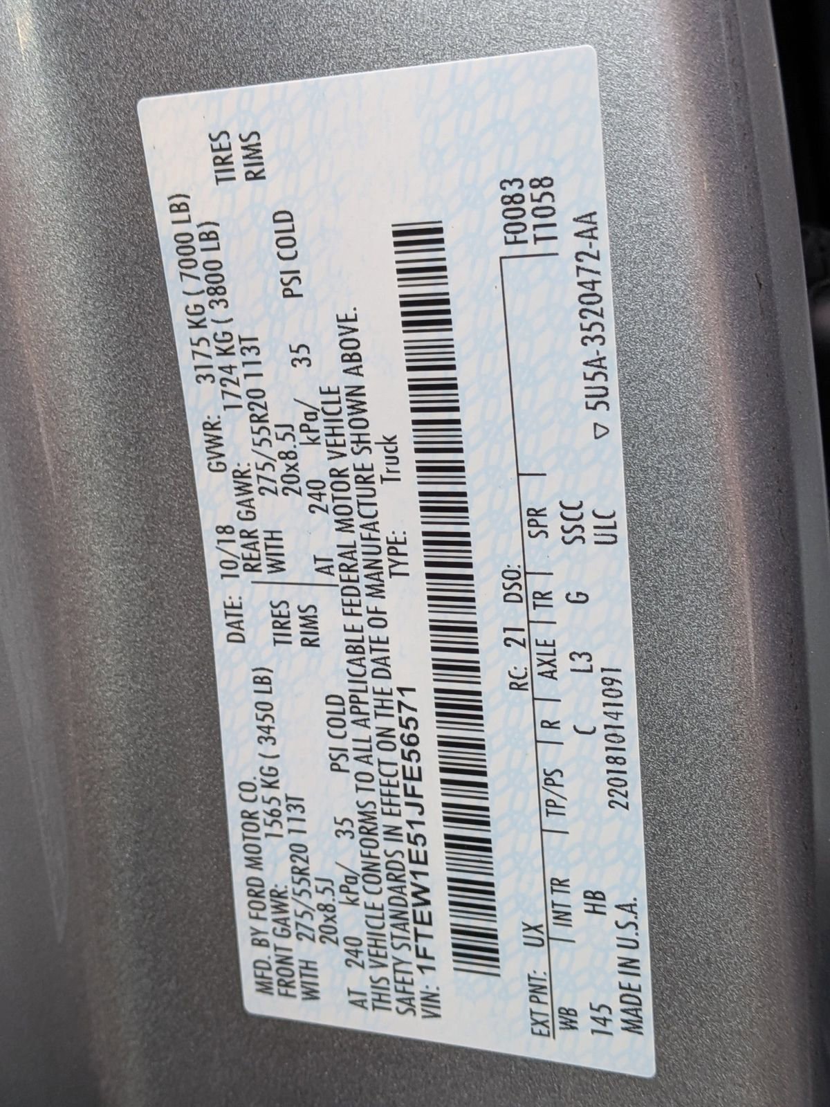 Certified 2018 Ford F150 Lariat image 15