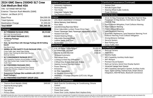 Used 2024 GMC Sierra 2500 SLT w/ SLT Premium Package AWD/4WD image 27