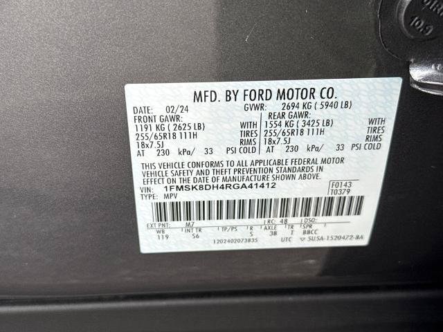 Certified 2024 Ford Explorer XLT w/ Equipment Group 202A AWD/4WD image 19