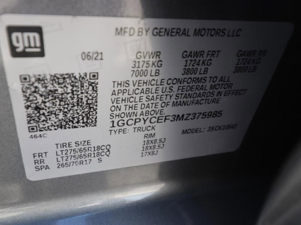 Used 2021 Chevrolet Silverado 1500 Custom Trail Boss image 23