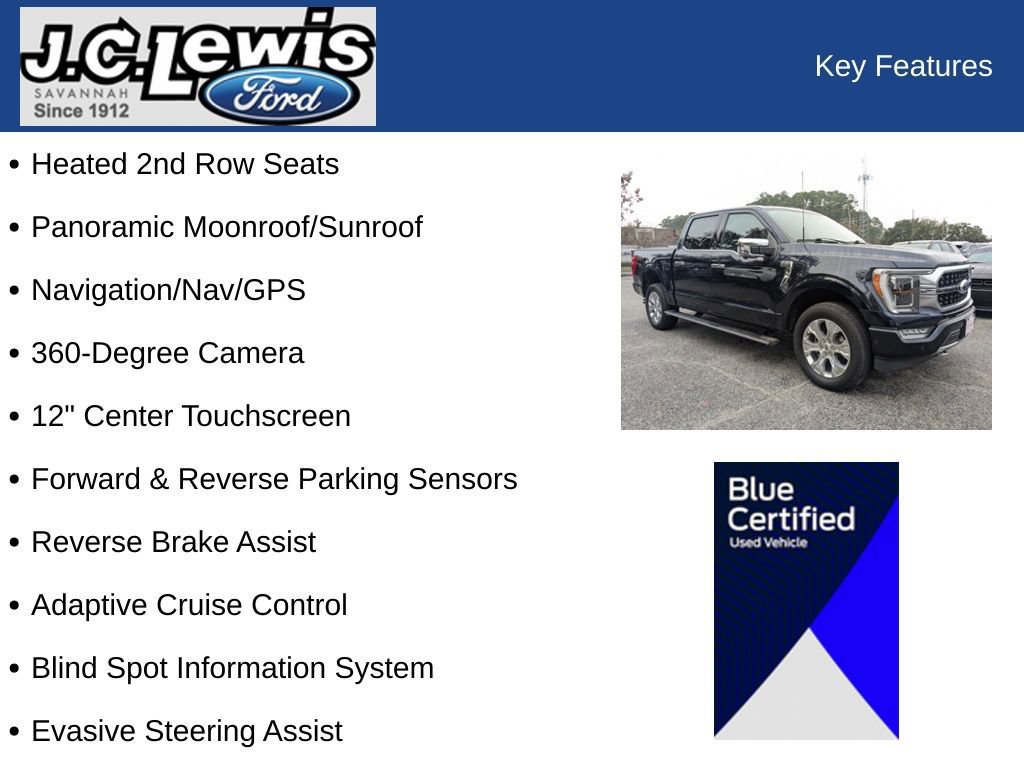 Certified 2023 Ford F150 Platinum w/ Equipment Group 701A High image 30