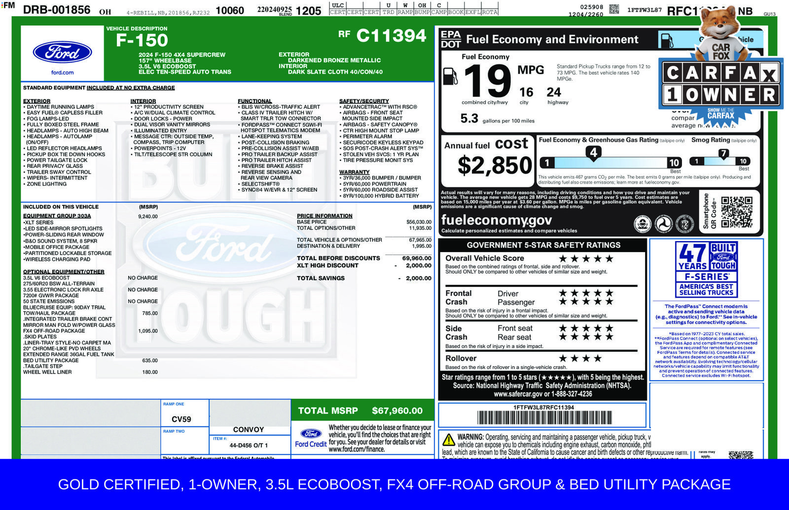Certified 2024 Ford F150 XLT w/ Equipment Group 303A High AWD/4WD image 2