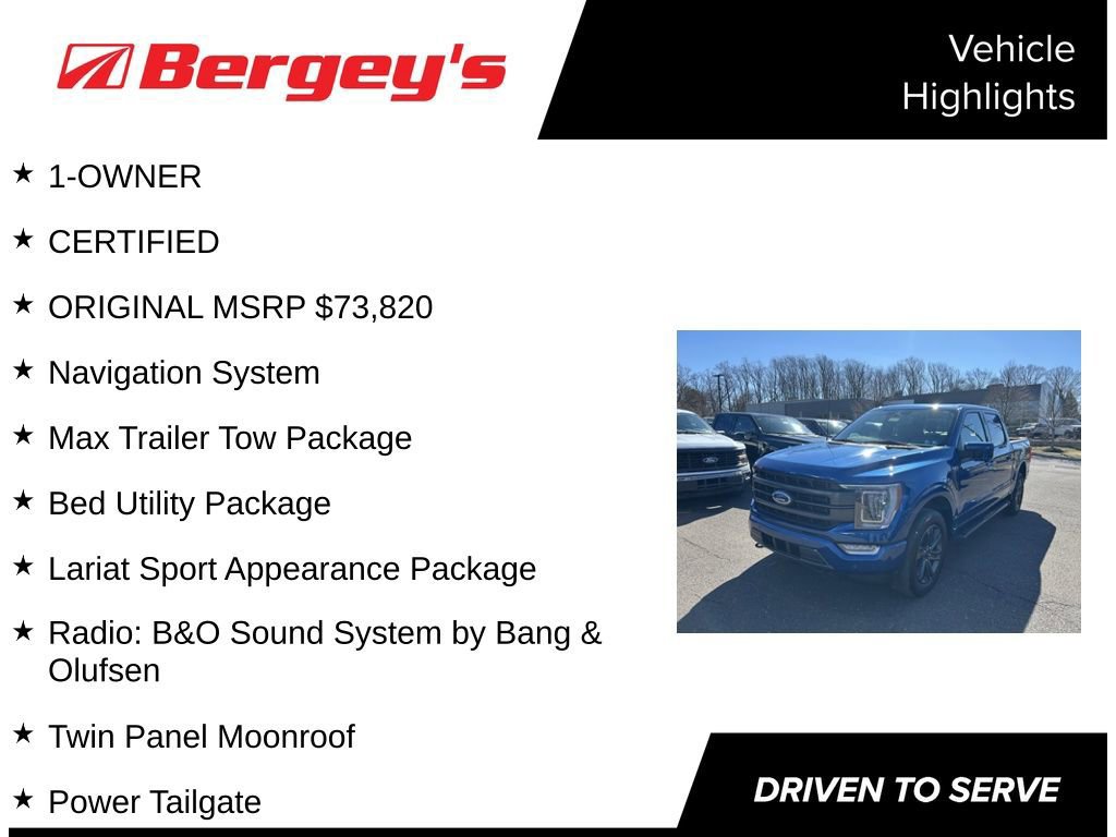 Certified 2023 Ford F150 Lariat w/ Equipment Group 502A High image 8