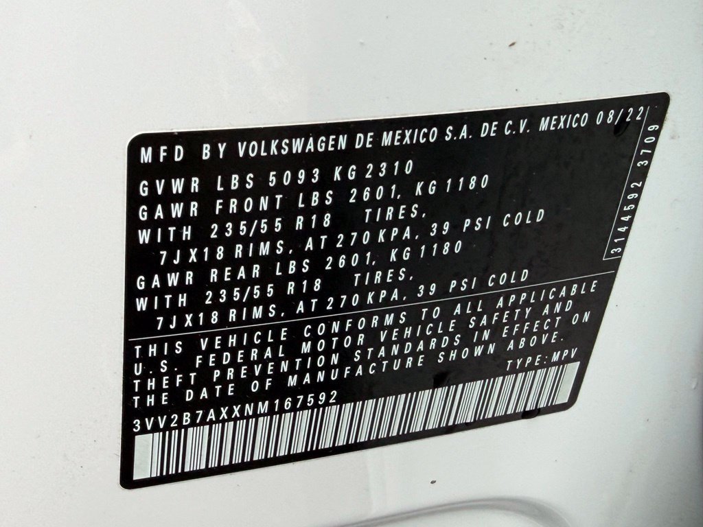 Used 2022 Volkswagen Tiguan SE AWD/4WD image 41