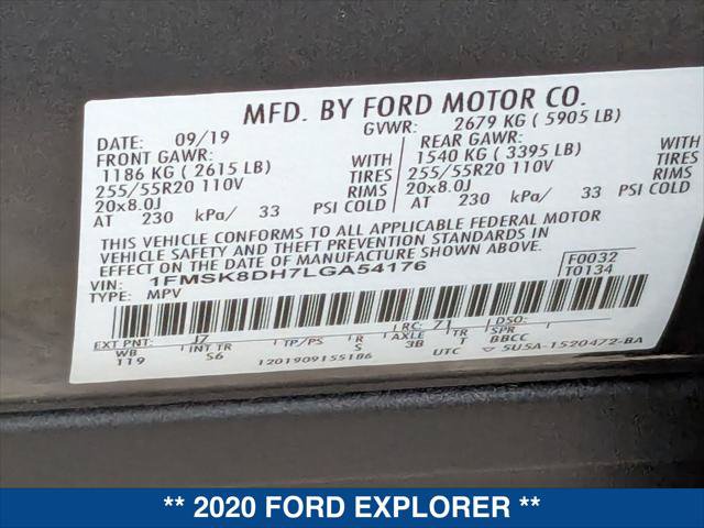 Certified 2020 Ford Explorer XLT w/ Equipment Group 202A AWD/4WD image 24
