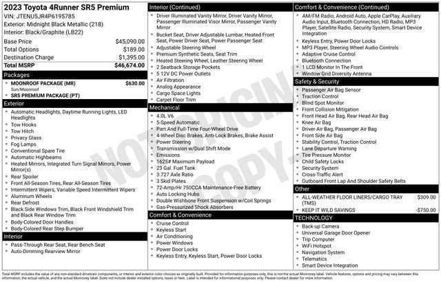 Used 2023 Toyota 4Runner SR5 Premium w/ Moonroof Package image 38