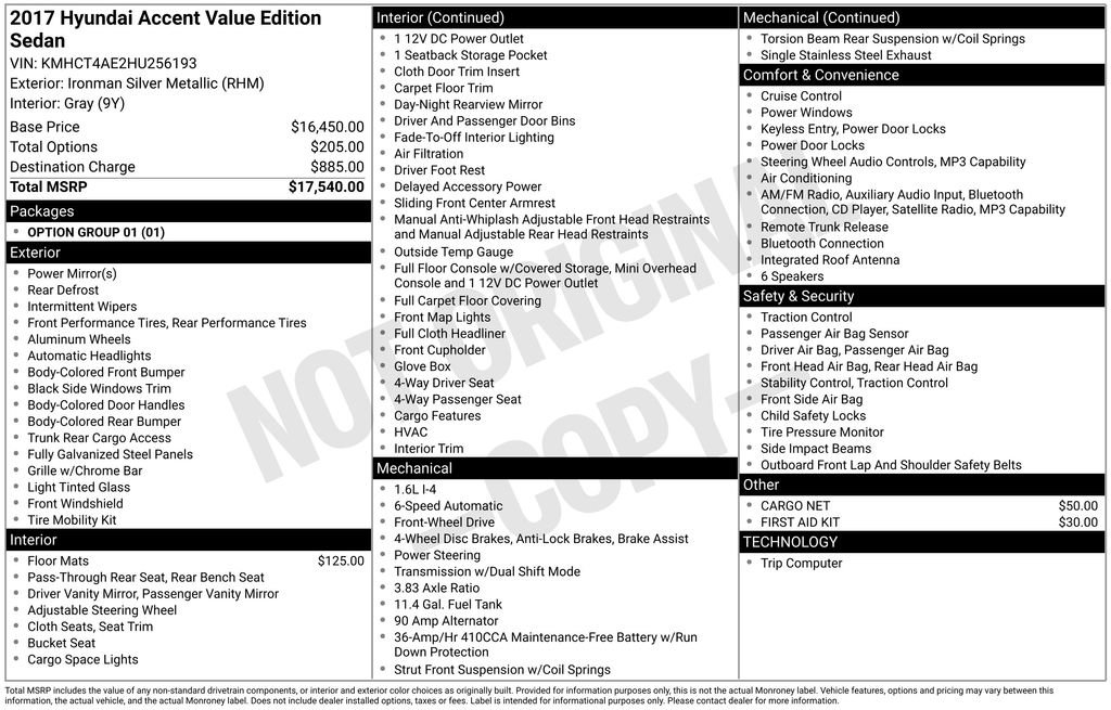 Used 2017 Hyundai Accent Value Edition image 14
