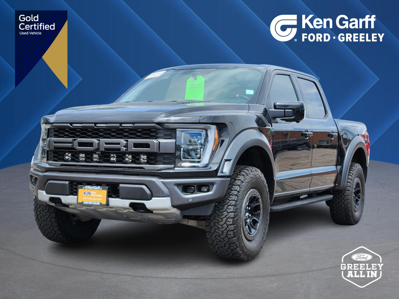 Certified 2022 Ford F150 Raptor w/ Equipment Group 801A High