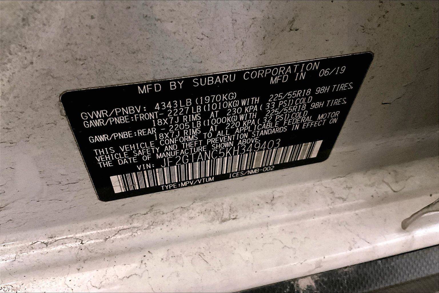 Used 2019 Subaru Crosstrek 2.0i Limited w/ Moonroof Package w/Navigation image 32