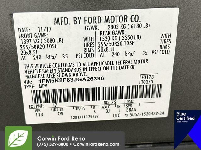 Certified 2018 Ford Explorer Limited AWD/4WD image 38