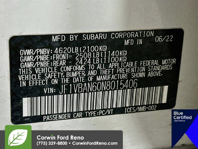 Used 2022 Subaru WRX Limited AWD/4WD image 37