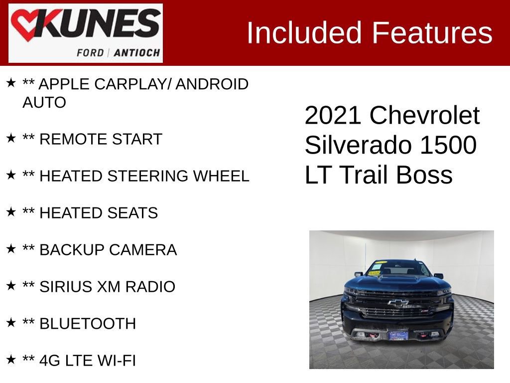 Used 2021 Chevrolet Silverado 1500 LT Trail Boss w/ Bed Protection Package image 9