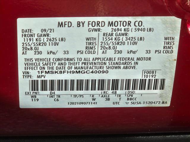 Certified 2021 Ford Explorer Limited w/ Equipment Group 301A AWD/4WD image 25