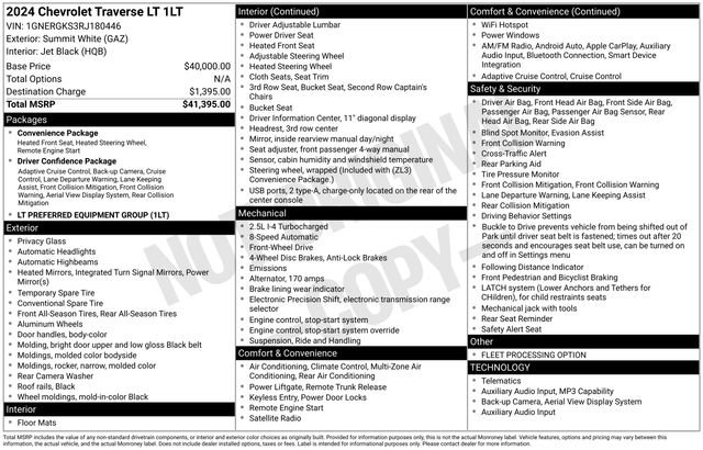 Used 2024 Chevrolet Traverse LT FWD image 30