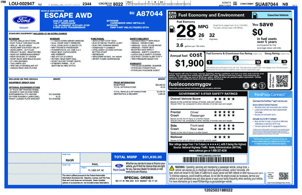 Certified 2025 Ford Escape ST-Line AWD/4WD image 19