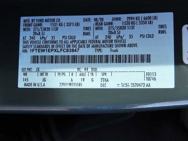 Certified 2020 Ford F150 XL w/ Equipment Group 101A Mid image 36