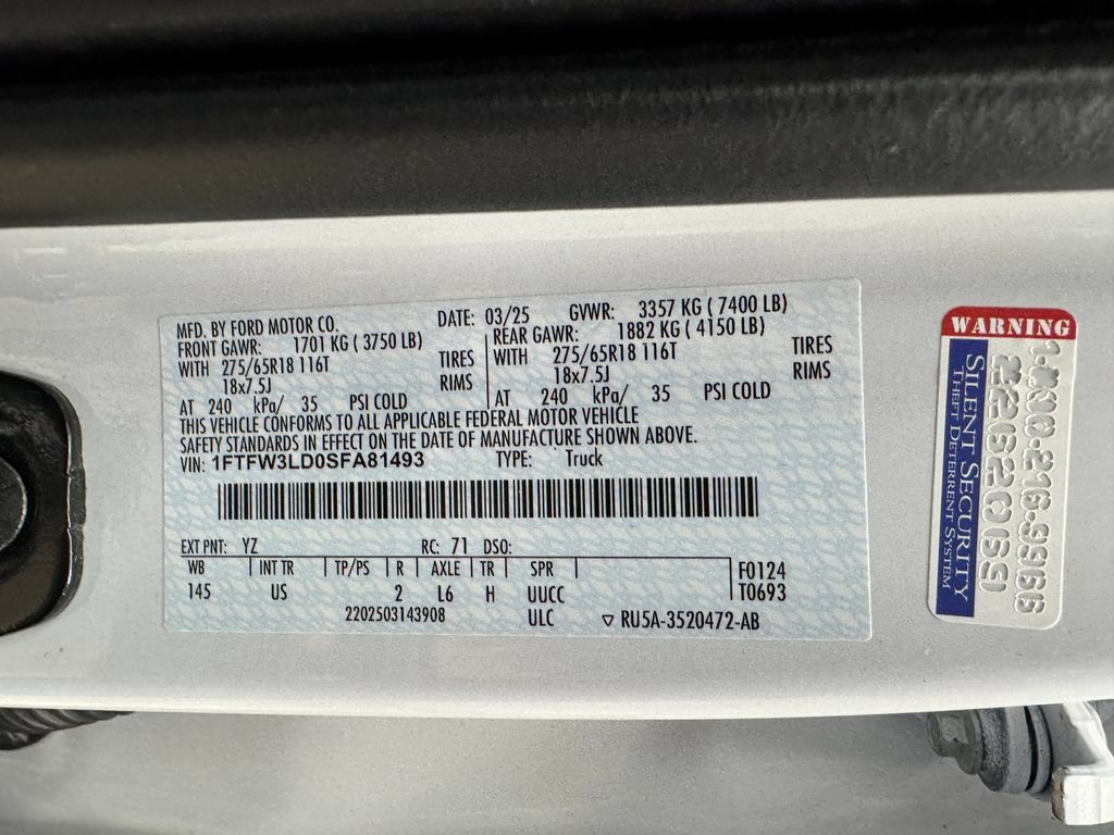 Certified 2025 Ford F150 XLT w/ Equipment Group 301A Standard AWD/4WD image 33