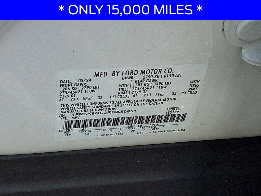 Certified 2024 Ford Explorer ST w/ Equipment Group 401A AWD/4WD image 29