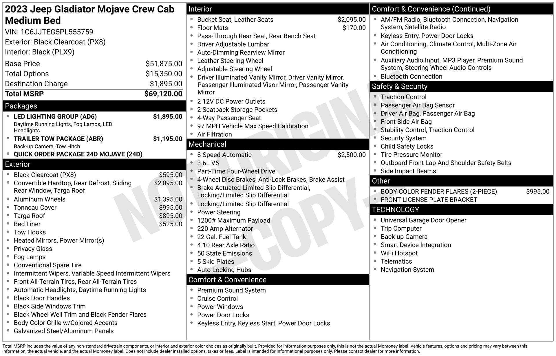 Used 2023 Jeep Gladiator Mojave w/ LED Lighting Group image 18