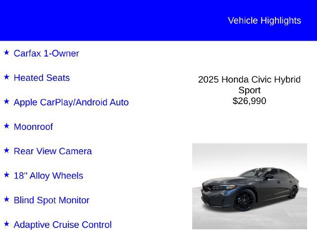 Used 2025 Honda Civic Sport image 2