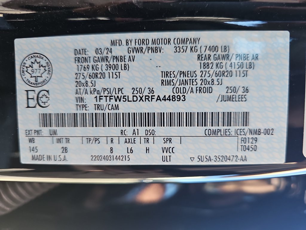Certified 2024 Ford F150 Lariat w/ Equipment Group 502A High AWD/4WD image 35