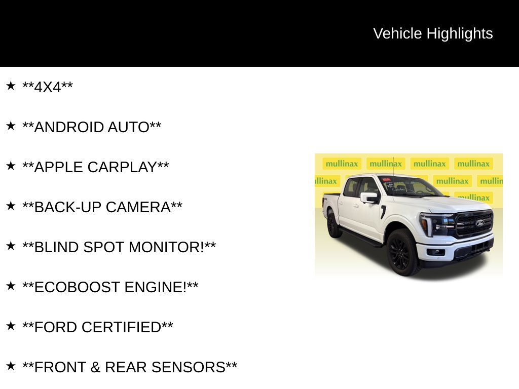 Certified 2026 Ford F150 Lariat w/ Equipment Group 501A Mid AWD/4WD image 13
